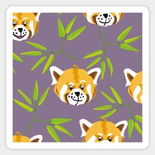 Red Panda in a bamboo forest Sticker